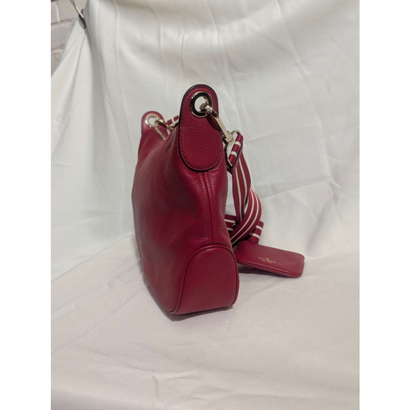 Kate Spade Rosie Large Red Crossbody Bag with Striped Strap K5807 - Picture 7 of 16